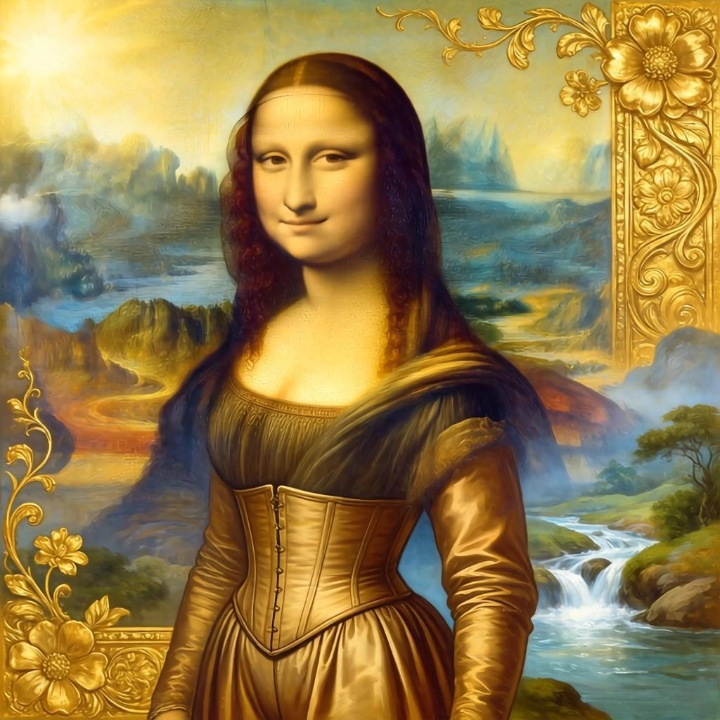 Leonardo da Vinci Mona Lisa as paint by numbers canvas